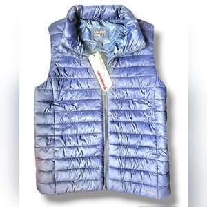 Lands End Boys Vest Blue Large Winter Fall Seasonal New Primalolft